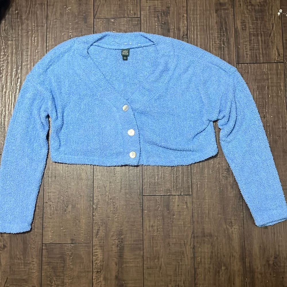 WILD FABLE cropped button-up cardigan
